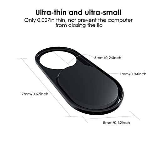 Laptop Camera Cover Slide, 0.027 Inch Ultra-Thin Metal Camera Privacy Covers, Webcam Cover Camera Cover Slide for iPhone, iPad, Mac, MacBook, Laptop, PC, Protect Your Privacy Security (Black-3 Pack) - color: Black - 3 Pack