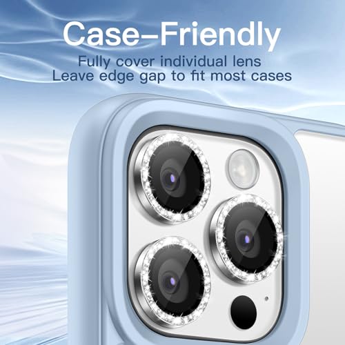 JETech Camera Lens Protector for iPhone 16 Pro/16 Pro Max, Silver, 1 Set - color: Silver