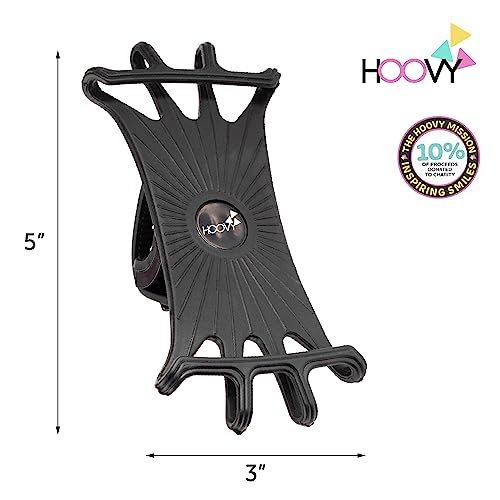 Hoovy Stroller Phone Mount | Silicone Stroller Phone Holder | Cell Phone Holder for Strollers, Shopping Carts, or Handlebars | Phone Holder Mount for Strollers