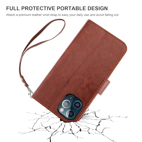 Bocasal for MagSafe Wallet Case Card Holder for iPhone 13 Pro, Brown - color: Brown for MagSafe