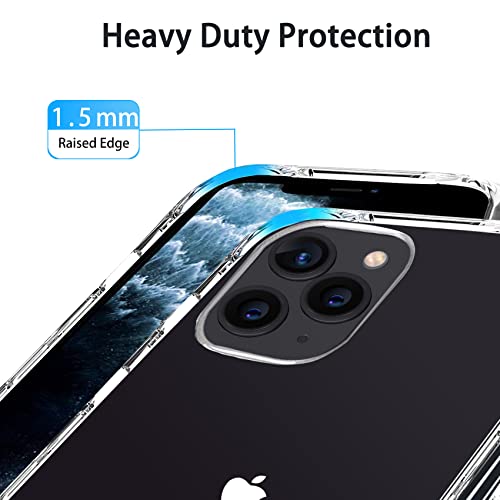 JJGoo Compatiable with iPhone 11 Pro Case Clear, Transparent Shockproof Phone Case for iPhone 11 Pro, Slim Anti-Scratch Hard PC Back Protective Cover Bumper - size: for iPhone 11 Pro