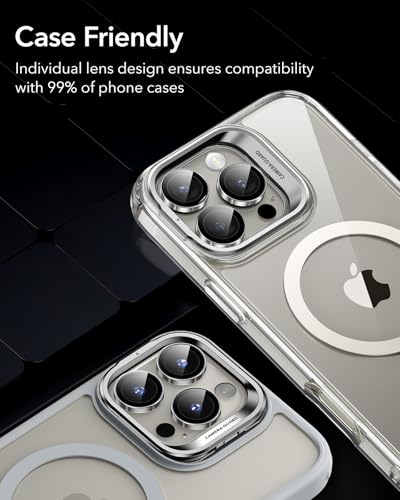 ESR for iPhone 17 Pro Max/17 Pro Camera Lens Protector, 1 Pack, Titanium - color: Titanium