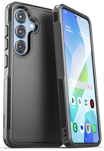 Encased for Samsung Galaxy A16 5G Case with Belt Clip, (Challenger Series) Dual-Layer Protection and Phone Holster (Black) - size: A16