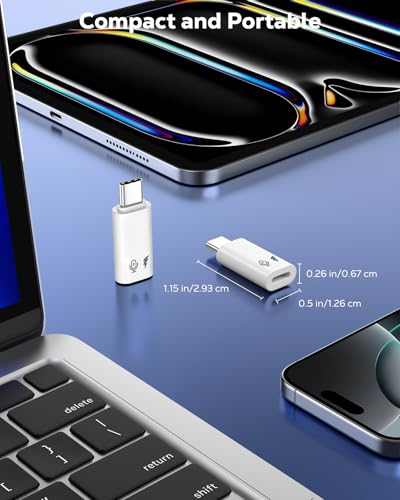 MoKo Lightning to USB C Microphone Adapter 2 Pack