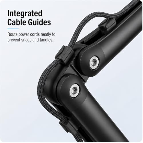 Tablet Arm Mount for Desk, 30” Long iPad Holder with C-Clamp, 4.7-15.6 in