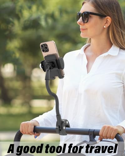 Charchendo Wheelchair & Stroller Phone Holder, Flexible Gooseneck Arm