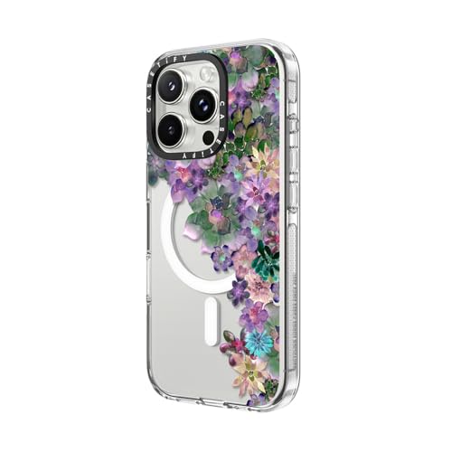 CASETiFY for iPhone 16 Pro Case - Impact Clear Compatible with MagSafe | Not Yellowing | 6.6 ft. 3x Military Grade Drop Protection | MY SUCCULENT GARDEN | Clear - color: MY SUCCULENT GARDEN, size: Iphone 16 Pro (6.3")