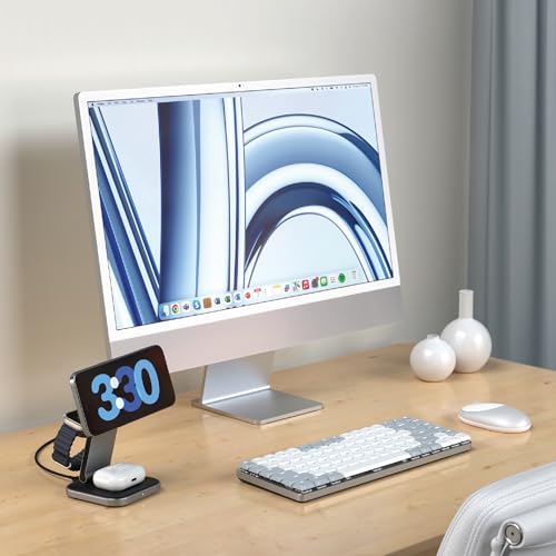 Satechi 3-in-1 Qi2 Wireless Charging Station, 15W Magnetic Charging - size: 3 in 1