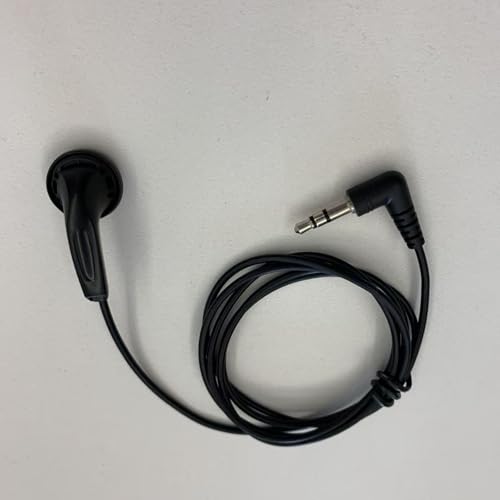 Single Earphone 3.5mm Plug, Mono Earbuds Headphone Low Cost Ear Buds for One Ear, Compatible with Android Smartphones MP3 Players