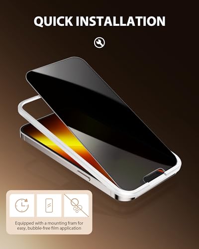 2 Pack Privacy Screen Protector for iPhone 13 Pro Max (2021)/14 Plus - size: for iPhone 13 Pro Max - 6.7 inch