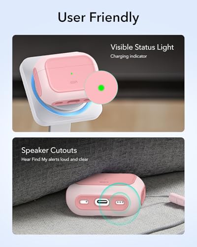 ESR for AirPods Pro 3 Case, Compatible with MagSafe, Pink - color: Pink, size: AirPods Pro 3 Case