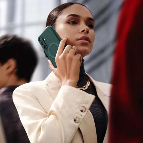 for Galaxy A15 5G Case,Magnetic,Wireless Charging,Slim Dark Green | Soft TPU Silicone Cover Phone Case for Samsung Galaxy A15 5G,Dark Green - color: Dark Green