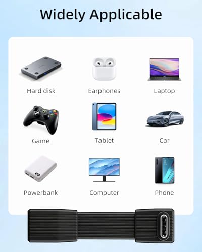 80Gbps Short USB 4 Flat Extension Cable,3.1 USB C Fast Charging Cable,PD 240W 90 Degree USB C Male to USB C Female Extender Cable,8K@60Hz Video Display for Phone,Tablets,Black(0.16FT/2Pack) - style: 2 Black