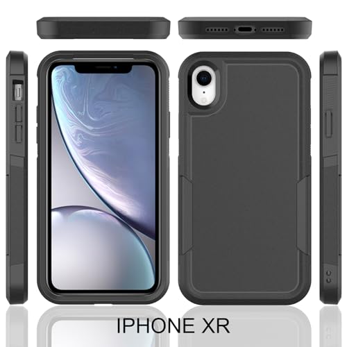 for iPhone XR Case: Dual Layer Protective Heavy Duty Cell Phone Case Shockproof Rugged Bumper Tough with Screen Protector - 16ft Military Grade Drop Tested for Appple iPhone XR (6.1 inch), Green - color: Mint Green (PC) + Mint Green (TPU)