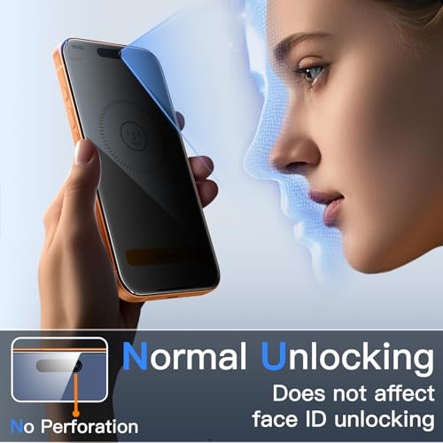 JETech Privacy Screen Protector for iPhone 17 Pro Max, 2-Pack - size: iPhone 17 Pro Max