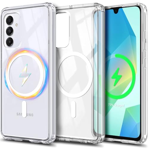 YZB Magnetic for Samsung Galaxy A36-5G Case, Clear | Compatible with MagSafe | Slim Fit Lightweight Shockproof, Military-Grade Protection, Yellowing Resistant Scratch-Resistant Back - color: Crystal Clear, size: Galaxy A36 5G