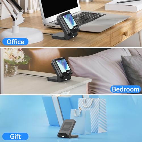 Geyo 15W Fast Wireless Charger Stand for Samsung Galaxy Z Flip 8, Non-Fold