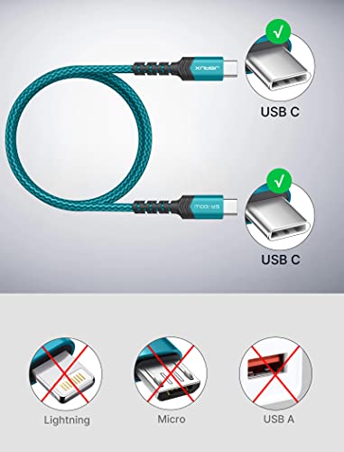 JSAUX USB C to USB C Cable, 3-Pack 10ft/6.6ft/3.3ft, 5A Fast Charging,Green - color: Green, size: 10 ft+6.6 ft+3.3 ft