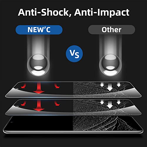 NEW'C 3 Pack Designed for Samsung Galaxy S21 FE 5G Screen Protector Tempered Glass,Case Friendly Scratch-proof, Bubble Free, Ultra Resistant - size: S21 FE 6.4 inches