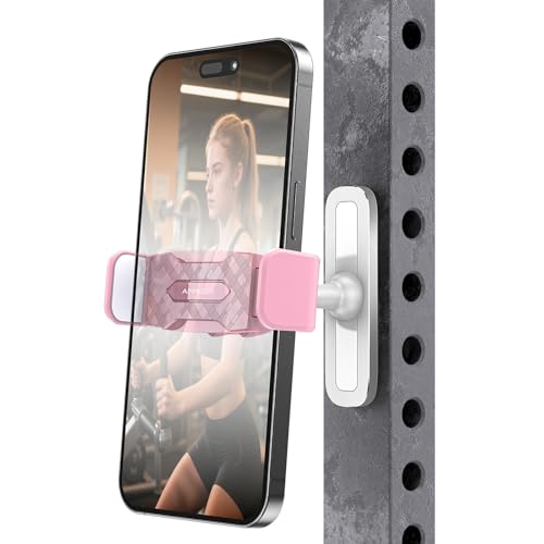 APPS2Car Gym Magnetic Phone Holder, 360 Adjustable, Compatible with 4.7-6.5" Smartphones, Alloy Base and Joint, Gym Accessories for Women, Pink - size: Pink - 1 Pack