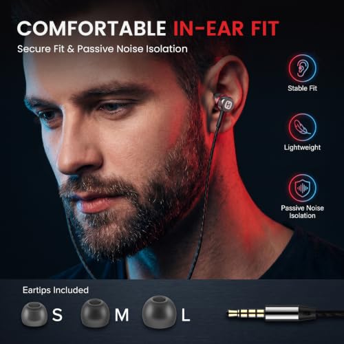 HIFI WALKER A2 Wired Earbuds, 3.5mm Hi-Fi in-Ear Headphones, Aluminum Shell - size: 3.5mm No Mic