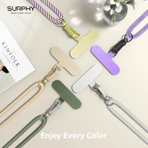 SURPHY Phone Lanyard Crossbody, Phone Strap Crossbody with 2 Tether Tabs - color: Army Green