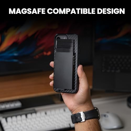 CODE 118 Wallet for Men - Slim Minimalist Aluminum Magnetic Card Holder - RFID Blocking Front Pocket Mag Safe Wallet with Strong Magnet Attachment (Jet Black) - color: Jet Black