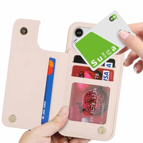 iCoverCase Compatible with iPhone 11 Pro Phone Case with Card Holder, Wallet Case for Women Men RFID Blocking PU Leather Protective Case 5.8 Inch (Beige) - color: Beige