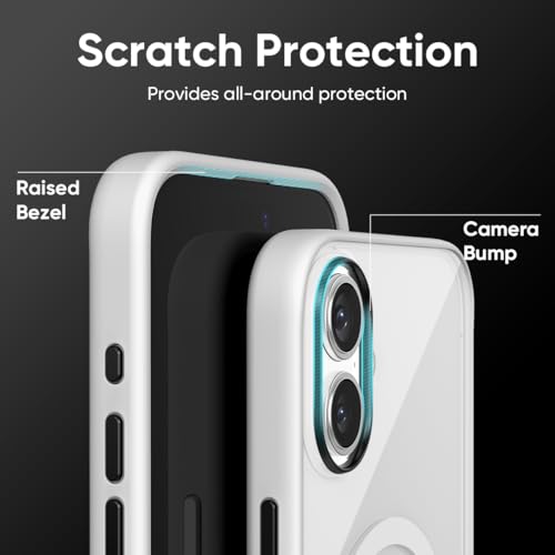 FLOLAB Surtect Tri-Fusion Magnetic for iPhone 17 Case Protective Slim Design Magsafe Compatible Military Grade - White Clear - color: White Clear, size: iPhone 17
