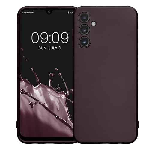 kwmobile Case Compatible with Samsung Galaxy A14 5G Case -Soft TPU Back Phone Cover - with Metallic Look - Metallic Berry - color: metallic berry, size: Galaxy A14 5G