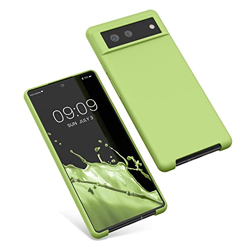 kwmobile Case Compatible with Google Pixel 6 Case - TPU Silicone Phone Cover with Soft Finish - Green Tomato - color: Green Tomato, size: Pixel 6