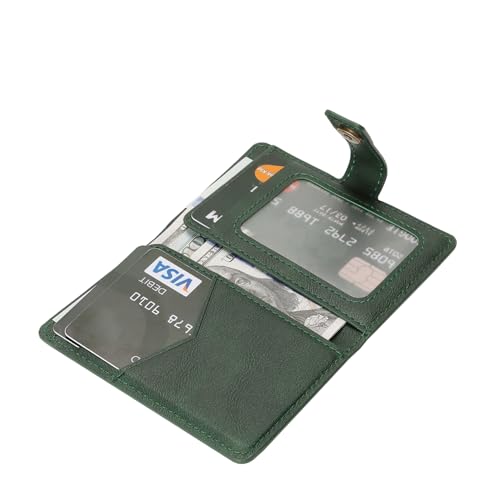 Ultra-Thin Magnetic Wallet and Card Holder (Green) | Compatible with All Magnetic Protective Case,Premium PU leather, stand function, 6 card slots; Fits iPhone17/16/15/14series - color: Green