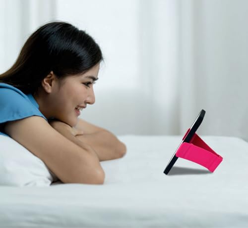 Gator Grip Phone Stand - Cell Phone Holder Stand for Desk Nightstand Kitchen - Compatible with iPhone, Android and Most Smartphones up to 6.8" on Width of Phone (Magenta) - color: Magenta