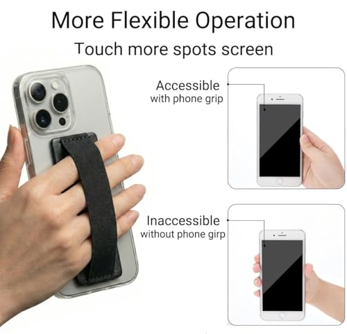 Hand Holder Strap for Smartphones & Tablet,Handle Grip (Black) - 1pc