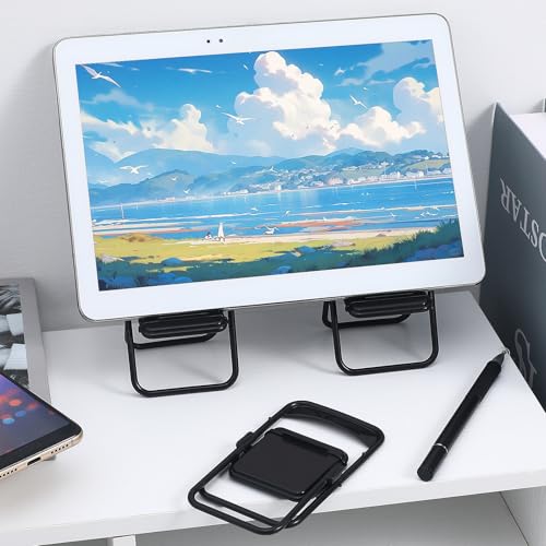 SHINEOFI 12 Pcs Mini Folding Chair Cell Phone Stand,Doll House Folding Chair Models,Hands-Free Portable Desktop Stand Cute Decor for Smartphone Tablet Dollhouse Decoration