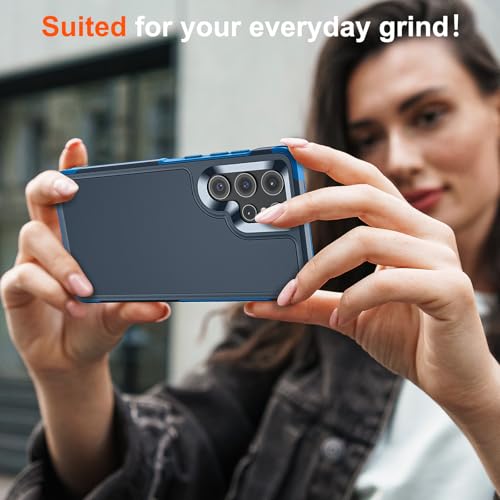 zapica Designed for Samsung Galaxy S22 Ultra Case, Deep Blue | Military Grade Drop Protection, Dual Layer Structure Design, Heavy Duty Shockproof Non-Slip Phone Cover - color: Deep Blue, size: Samsung Galaxy S22 Ultra 6.8''