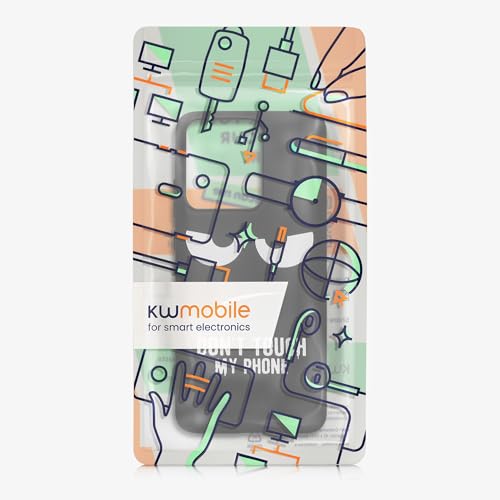 kwmobile TPU Silicone Case Compatible with Motorola Edge 60 Neo/Edge 50 Neo/ThinkPhone 25 - Case Soft Cover - Don't Touch My Phone White/Black - size: Edge 60 Neo / Edge 50 Neo / ThinkPhone 25
