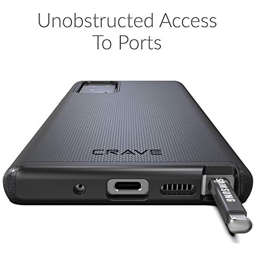 Crave Galaxy Note 20 Case, Shockproof Protection Dual Layer Case for Samsung Galaxy Note 20 (6.7 inch) - Black - color: Black