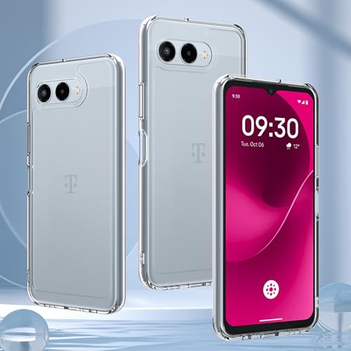 Anoowkoa 2 Pack Designed for T-Mobile REVVL 8/T Phone 3 Case.Anti Yellowing Clear Phone Case & 2 Pack Tempered Glass Screen Protector.9H Hardness.Shockproof,Stylish.Transparent - color: -Mobile REVVL 8/T Phone 3 Pro 5G