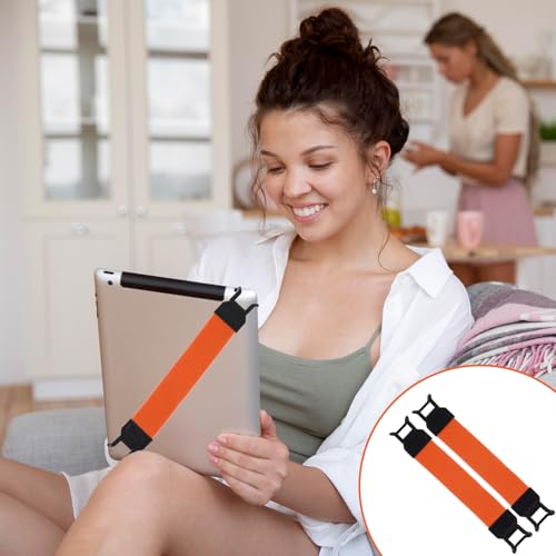 Ptwola Hand Strap Holder Universal Tablet Secure Grip Holder, Orange - color: Orange