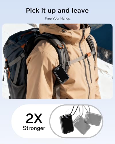 iWALK Portable Charger, 10000mAh 45W PD Power Bank, USB C in&Out Fast Charging Battery Pack with Phone Stand, Travel Essential Powerbank for iPhone 17 16 15 14 13 12 Samsung S25 MacBook etc,Black - color: Black 45W
