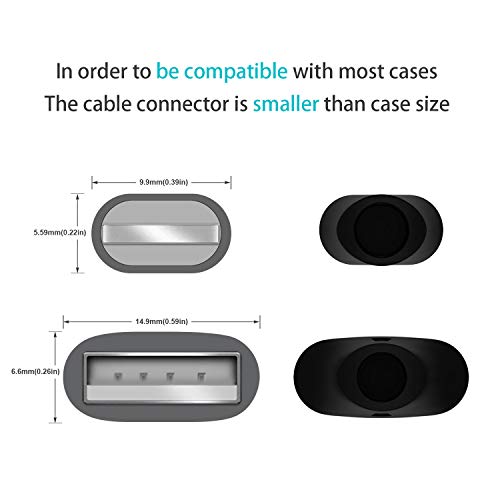 AGVEE 2 Pack 15ft Extra Long Lightning Charging Cable, Reinforced End Tip - size: 15ft+15ft