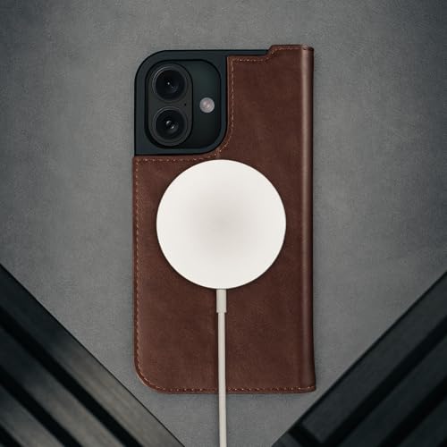 TORRO Leather Case Compatible with iPhone 17 6.3" 2025 - Premium Leather Wallet Flip Case with Kickstand and Card Slots (Compatible with Official MagSafe Chargers) - Dark Brown - color: Dark Brown, size: iPhone 17