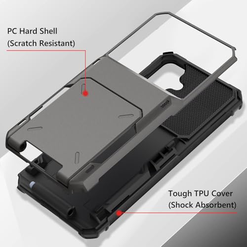 Wallet Case for Samsung Galaxy S26+ Plus, Credit Card Holder Gray - color: Gray, size: Samsung Galaxy S26 Plus