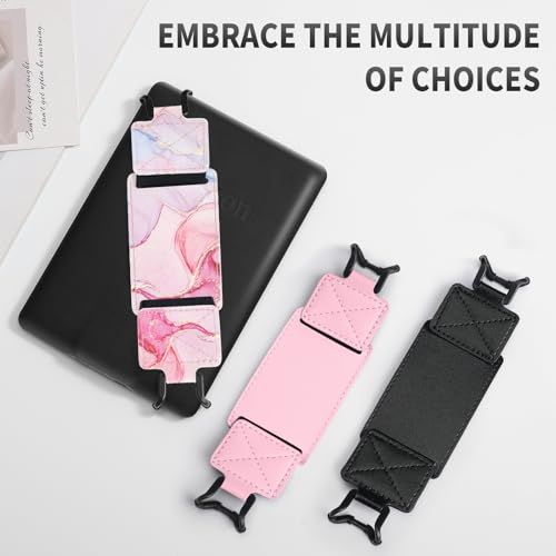 MoKo 2 Pack Hand Strap for 6-8" Kindle eReaders Tablets, Pink+Marble Pink - color: Pink+Marble Pink