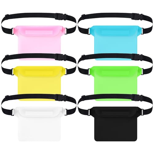 6 Pcs Waterproof Pouch Dry Bag Fanny Pack for Beach Swimming,Multicolor - color: Multicolor