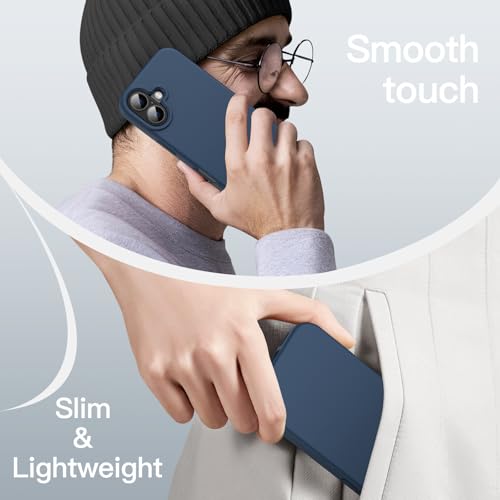 JETech Silicone Case for iPhone 16, Navy Blue | Silky Soft Touch, Shockproof Protection, Scratch Resistant, Microfiber Lining - color: Navy Blue, size: iPhone 16