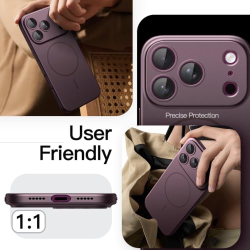 JETech Magnetic Slim Case for iPhone New Pro, Dark Cherry - color: Cherry, size: iPhone NEW Pro