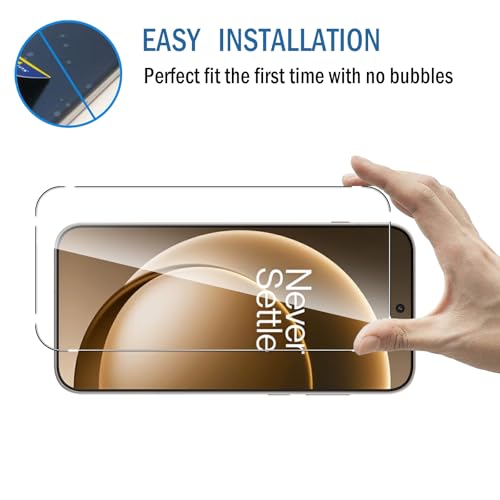 2+2 Pack for OnePlus 15 Screen Protector with Camera Lens Protector, Full Coverage 9H Tempered Glass Film,HD Clear Scratch Resistant,Bubble-Free for One Plus 15 Screen Protector glass