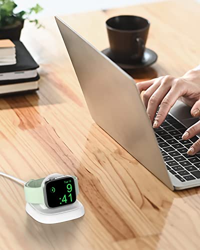 NEWDERY Charger Stand for Apple Watch USBC Fast Wireless Charger Station - color: White